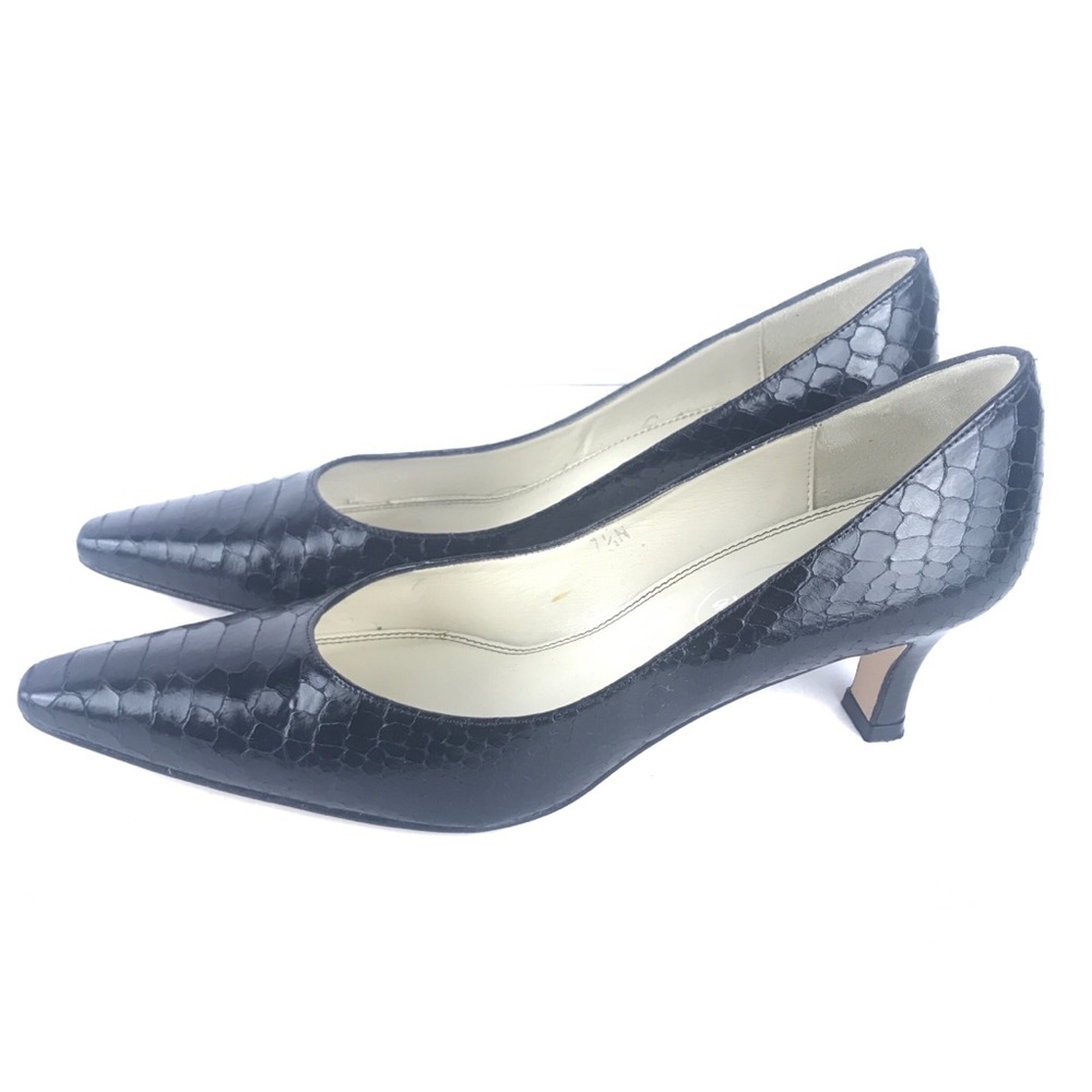 Talbots Leather Heels Pumps Reptile  311.127.